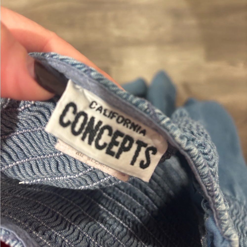 Vintage California Concepts Denim Sundress – 90s Jean Dress Retro - Picture 5 of 6